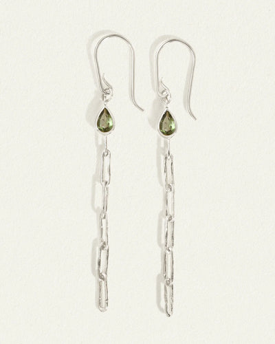 Temple of the Sun Tilia Earrings, Silver