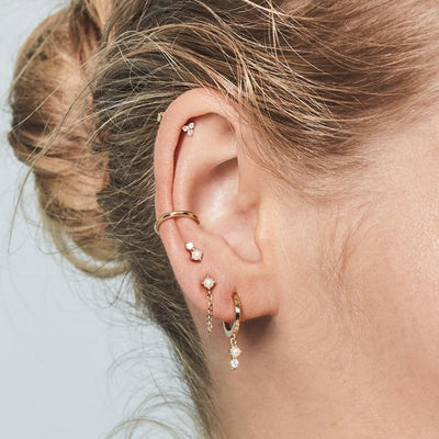By Charlotte 14k Gold Twilight Diamond Single Stud Earring