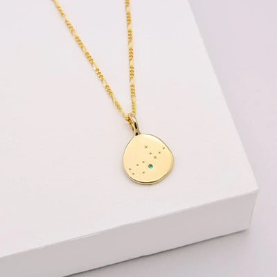 Linda Tahija Zodiac Figaro Necklace, Gold or Silver