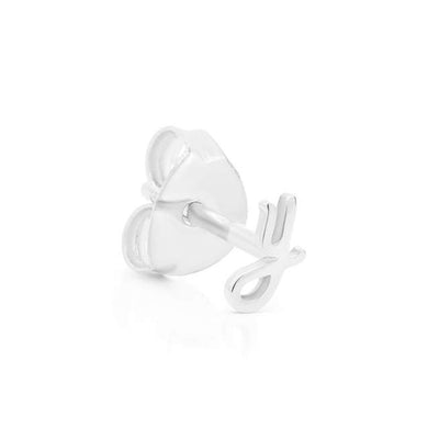 By Charlotte Love Letter Initial Single Stud Earring, Silver